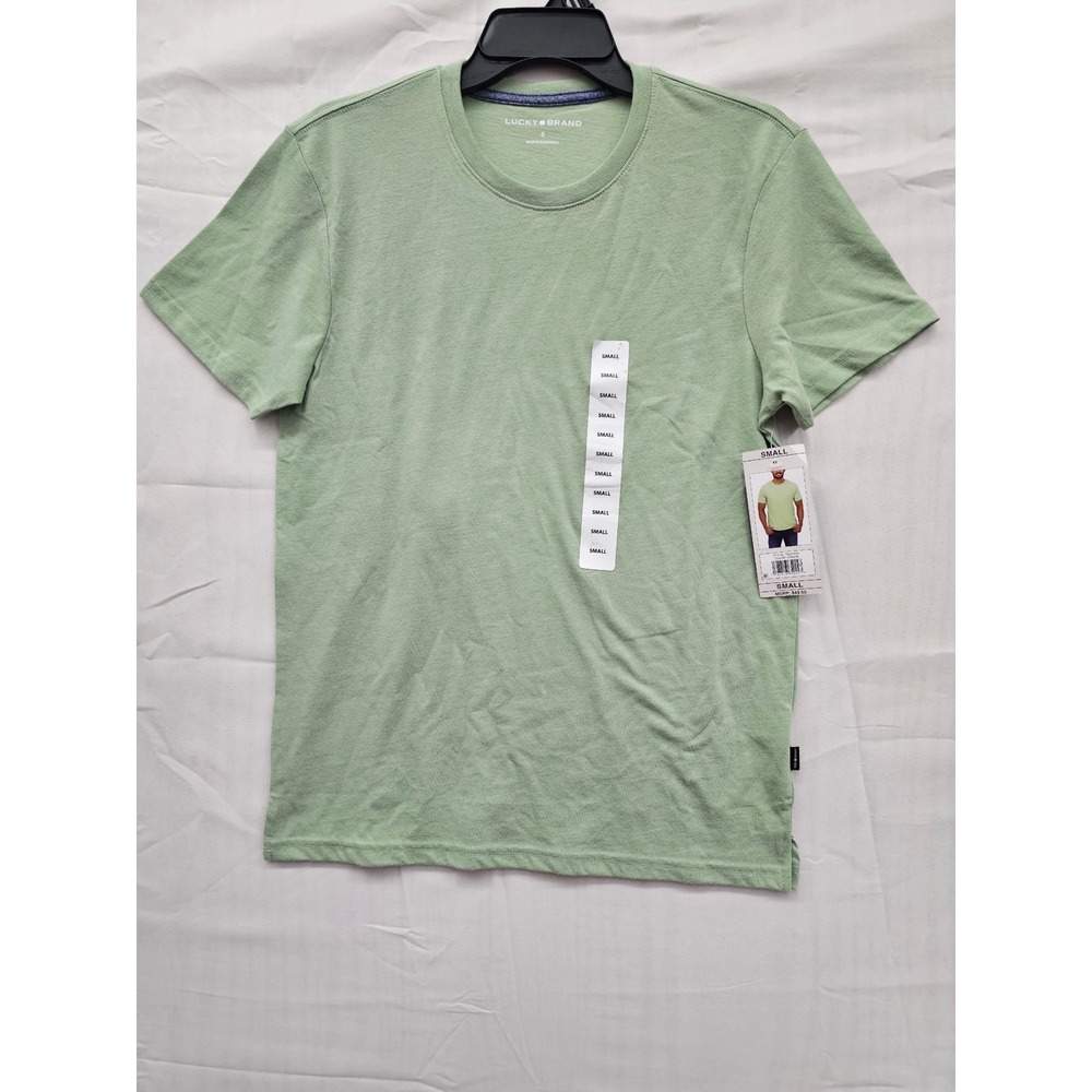 Lucky Brand Mens Short Sleeve Crewneck T-Shirt Green Heather 7MS6000‎ Small NWT